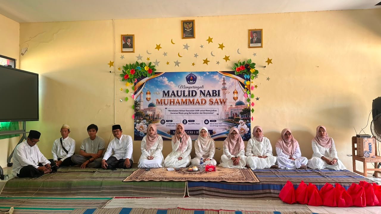 SMP Negeri 1 Rubaru Peringati Maulid Nabi Muhammad SAW, Wujudkan Generasi Muda Berkarakter dan Berprestasi